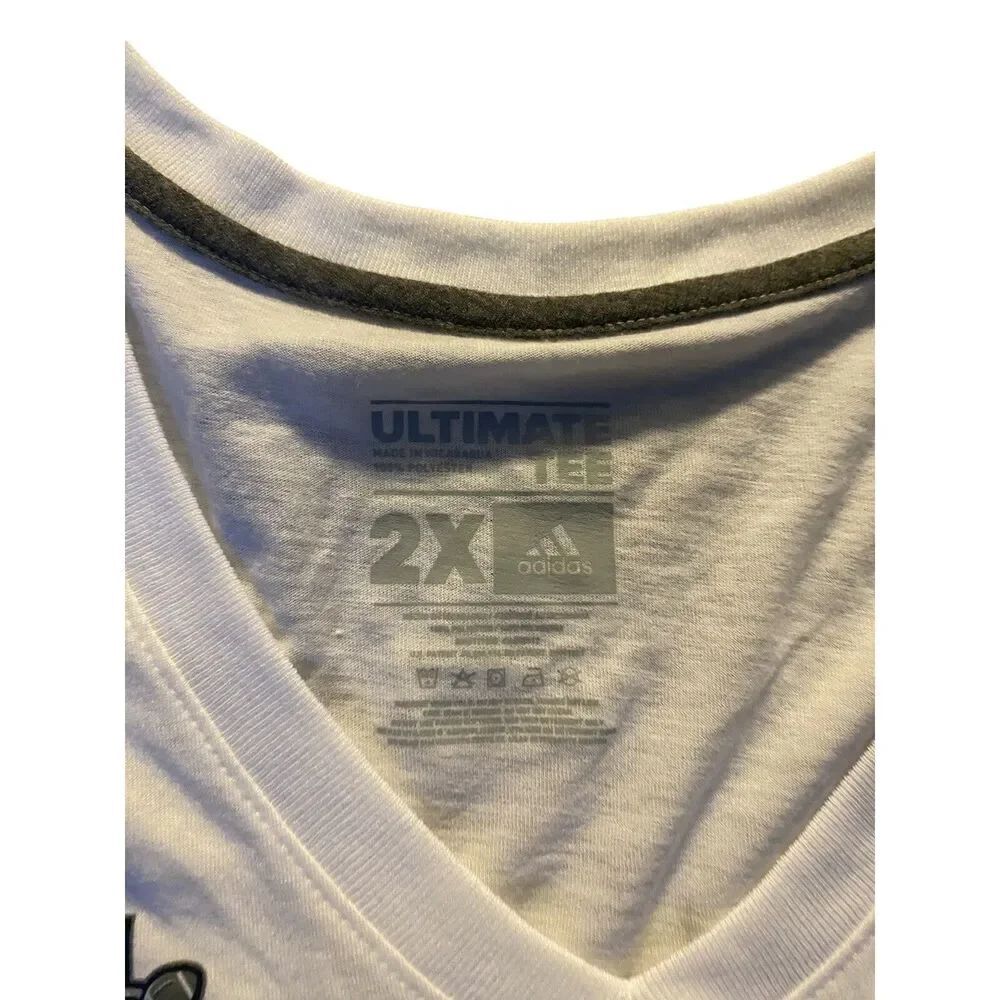 Indiana Hoosier Nation Adidas V Neck T Shirt Size WoMens Sz 2XL - Picture 4 of 10